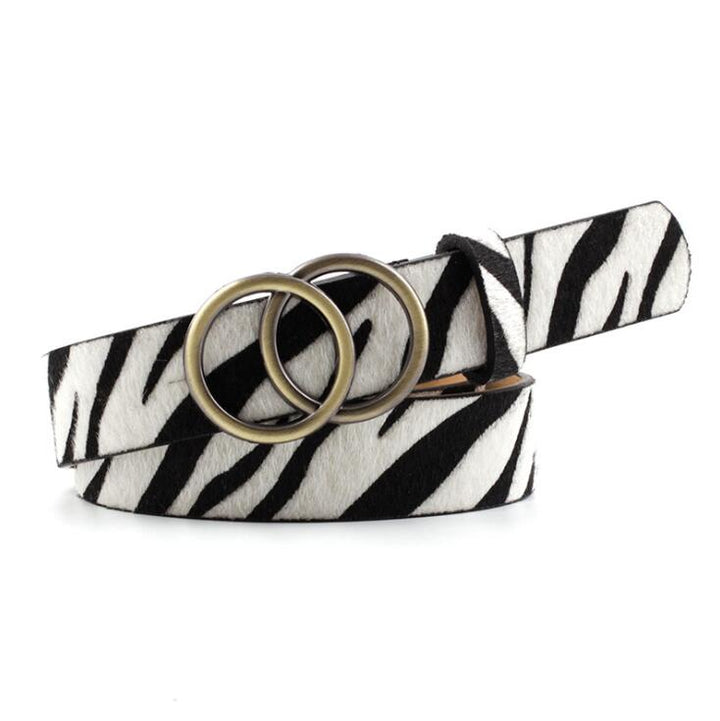 Aria | Women's Leather Belt with Stylish O-Ring Buckle-The Yellow Prime