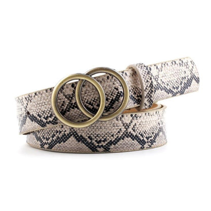 Aria | Women's Leather Belt with Stylish O-Ring Buckle-The Yellow Prime