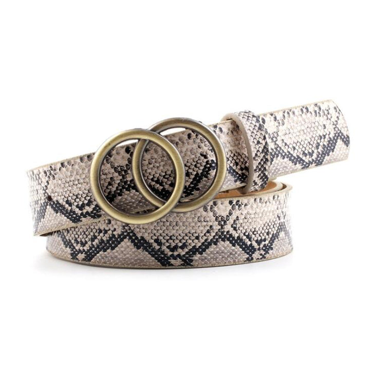 Aria | Women's Leather Belt with Stylish O-Ring Buckle-The Yellow Prime
