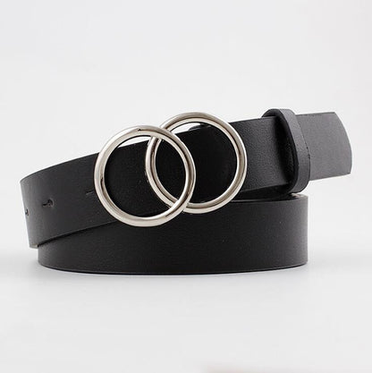 Aria | Women's Leather Belt with Stylish O-Ring Buckle-The Yellow Prime