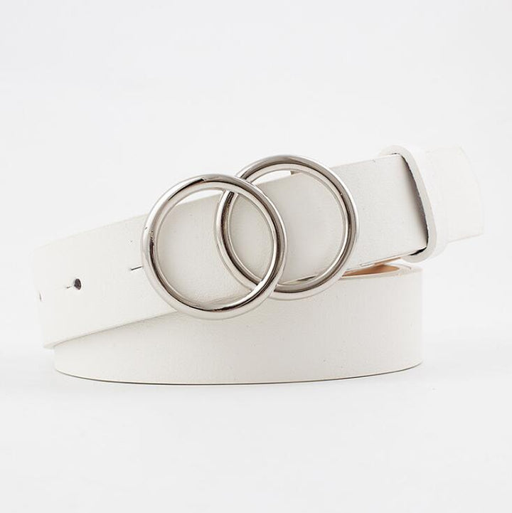 Aria | Women's Leather Belt with Stylish O-Ring Buckle-The Yellow Prime