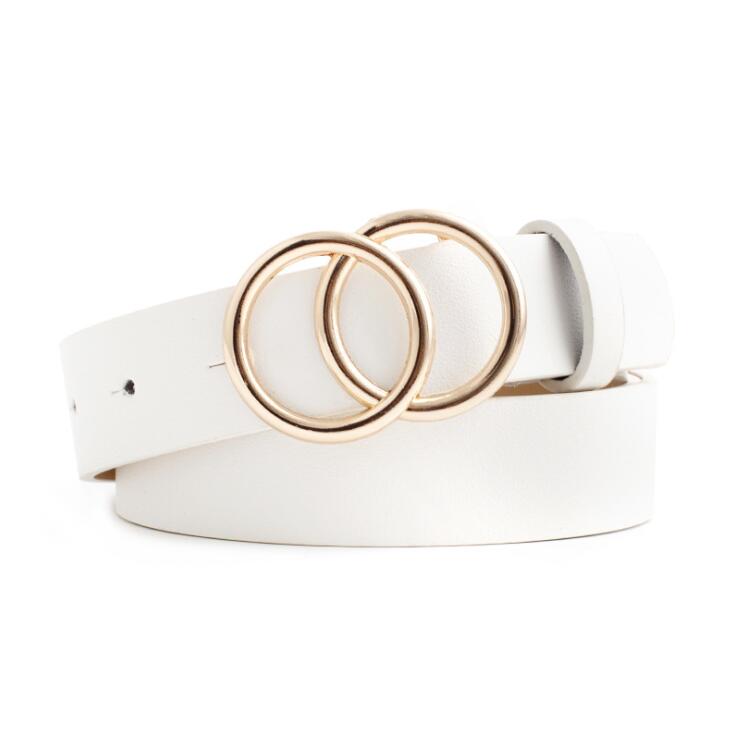 Aria | Women's Leather Belt with Stylish O-Ring Buckle-The Yellow Prime