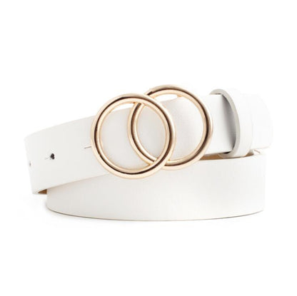 Aria | Women's Leather Belt with Stylish O-Ring Buckle-The Yellow Prime