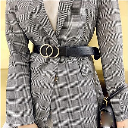 Aria | Women's Leather Belt with Stylish O-Ring Buckle-The Yellow Prime