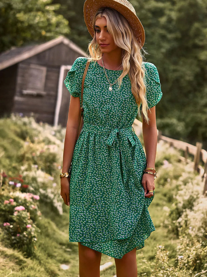 Aria | Women's Summer Floral Dress-The Yellow Prime