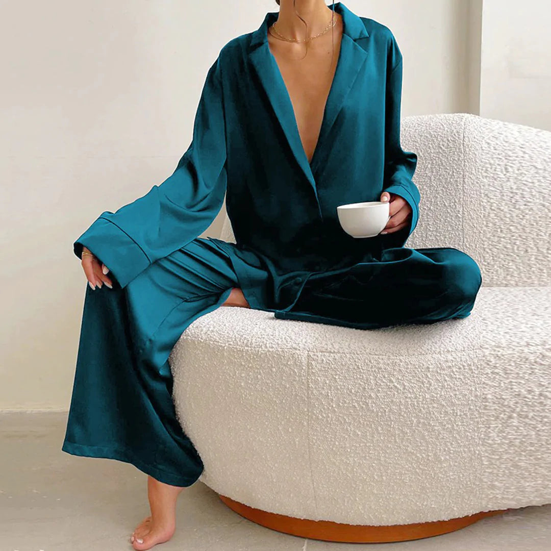 Women's breathable pajama set – silky, hypoallergenic for comfort-The Yellow Prime