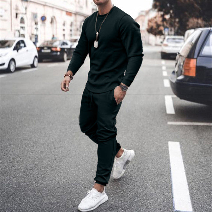 Men's Slim Fit Breathable Tracksuit - Cotton Blend for Casual Sports-The Yellow Prime