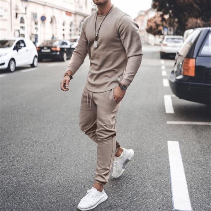 Men's Slim Fit Breathable Tracksuit - Cotton Blend for Casual Sports-The Yellow Prime