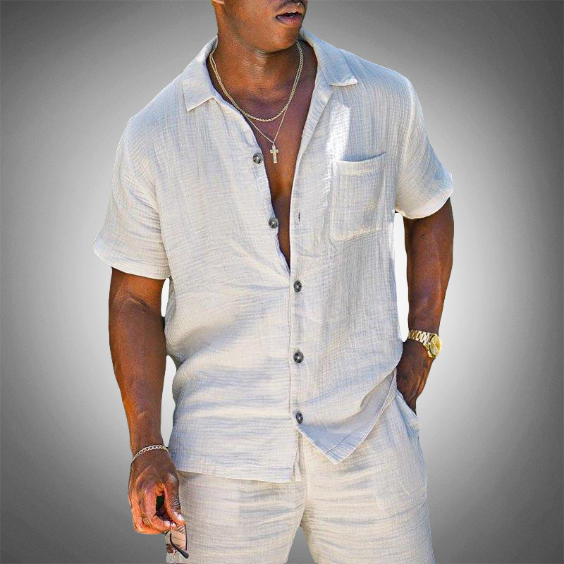 Men's breathable shirt and shorts set – slim fit, lightweight for events-The Yellow Prime