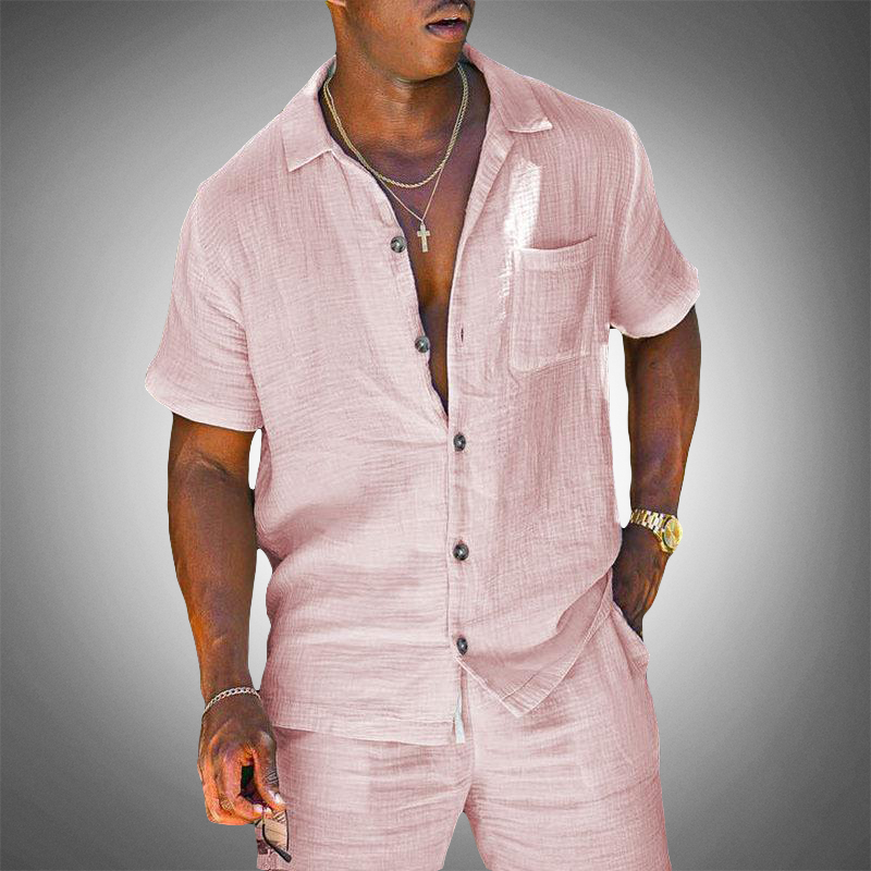 Men's breathable shirt and shorts set – slim fit, lightweight for events-The Yellow Prime