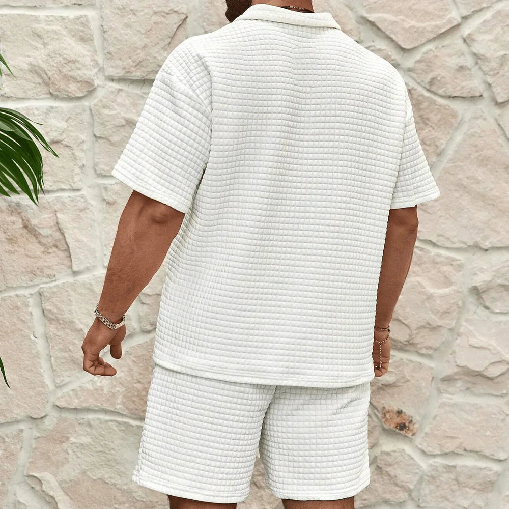 Men's breathable t-shirt and shorts set – soft cotton for summer fun-The Yellow Prime