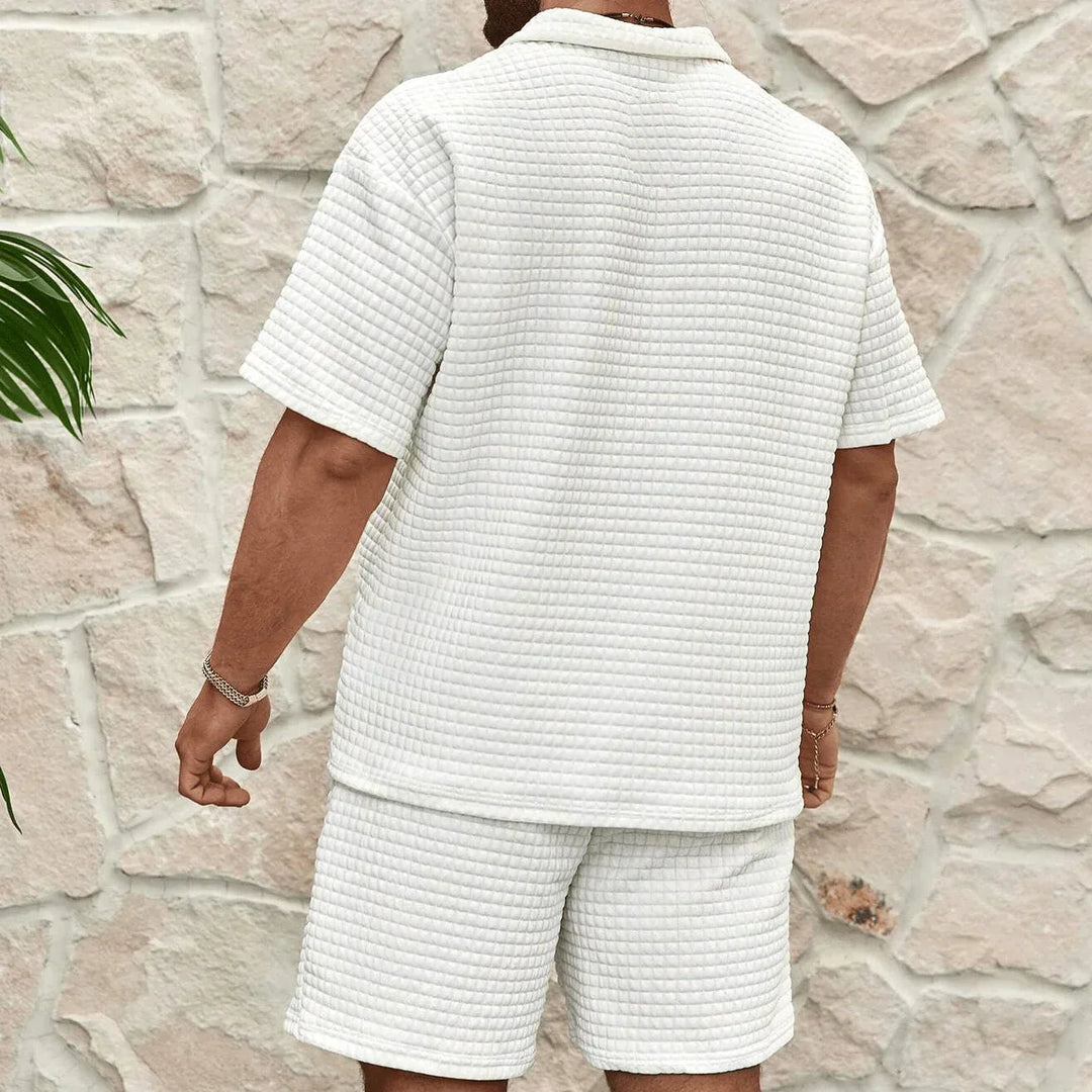 Men's breathable t-shirt and shorts set – soft cotton for summer fun-The Yellow Prime