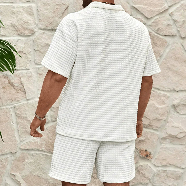 Men's breathable t-shirt and shorts set – soft cotton for summer fun-The Yellow Prime