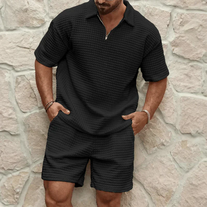 Men's breathable t-shirt and shorts set – soft cotton for summer fun-The Yellow Prime
