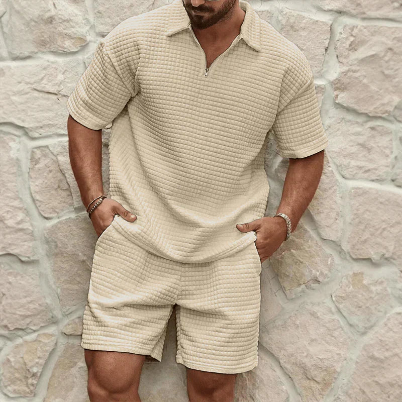 Men's breathable t-shirt and shorts set – soft cotton for summer fun-The Yellow Prime