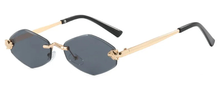 Women's Lightweight Polygonal Sunglasses - Metal Frame, Vintage Style-The Yellow Prime