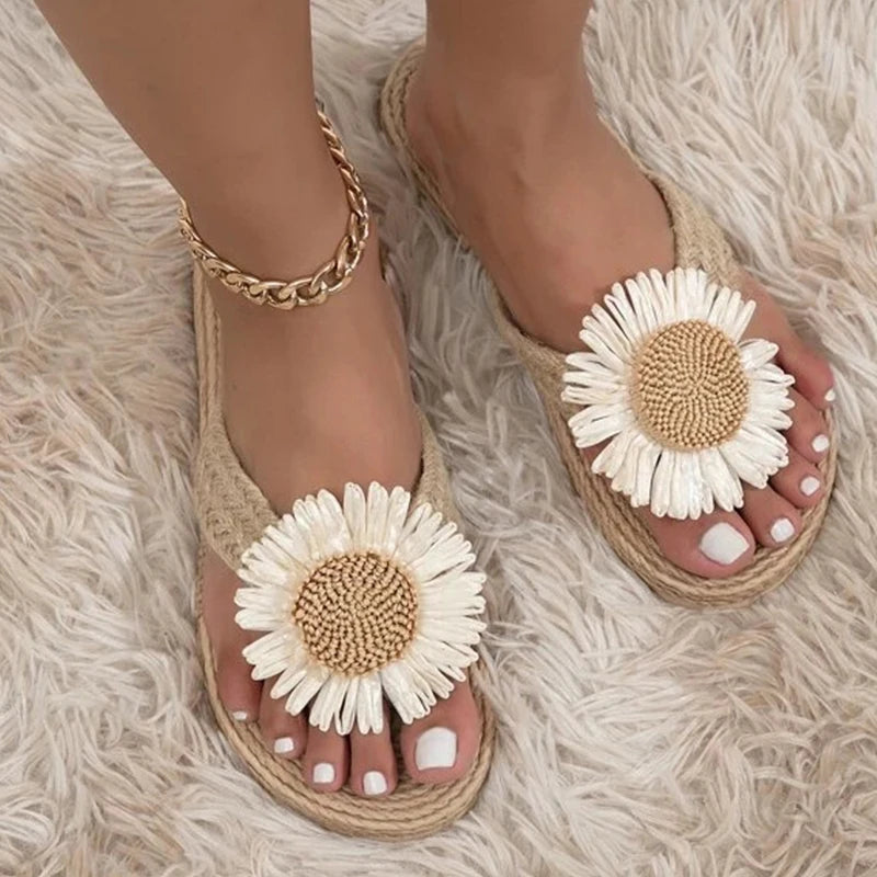 Audrey | Women's Elegant Handwoven Slippers for Summer Fun-The Yellow Prime