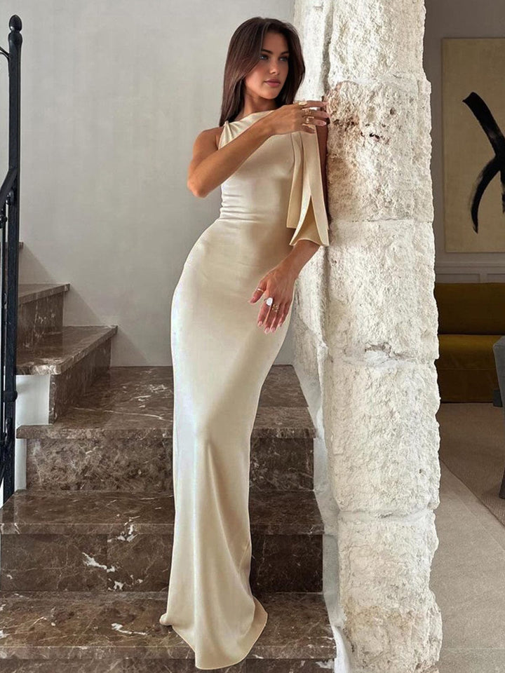 Seraphina | Women's Elegant Bodycon Satin Maxi Dress – Timeless Evening Wear-The Yellow Prime