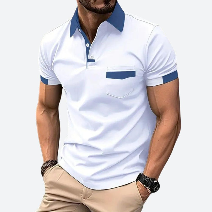 James | Men's Stylish Short-Sleeve Polo Shirt-The Yellow Prime
