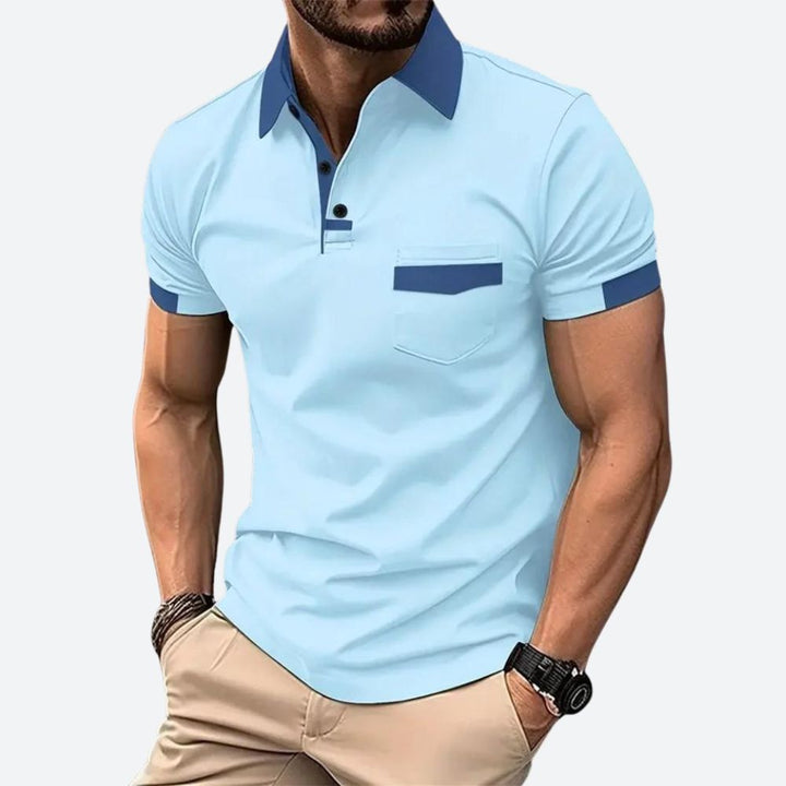 James | Men's Stylish Short-Sleeve Polo Shirt-The Yellow Prime