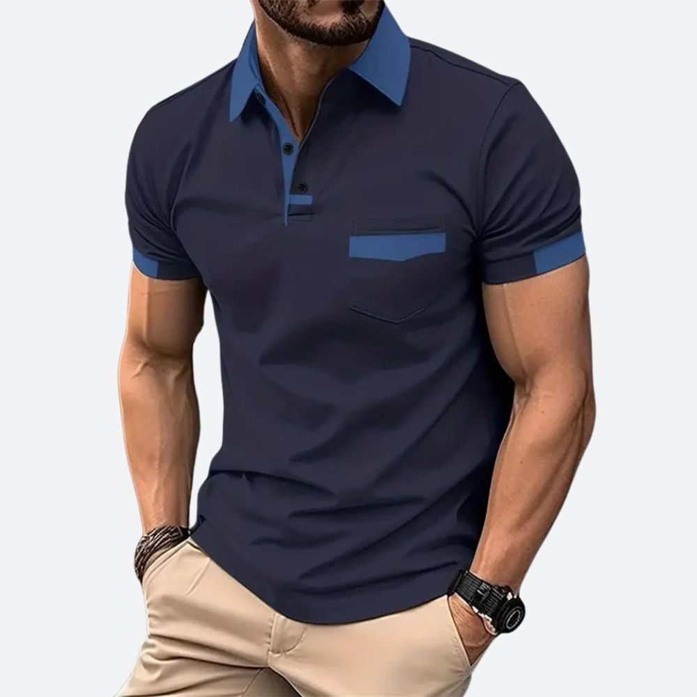 James | Men's Stylish Short-Sleeve Polo Shirt-The Yellow Prime
