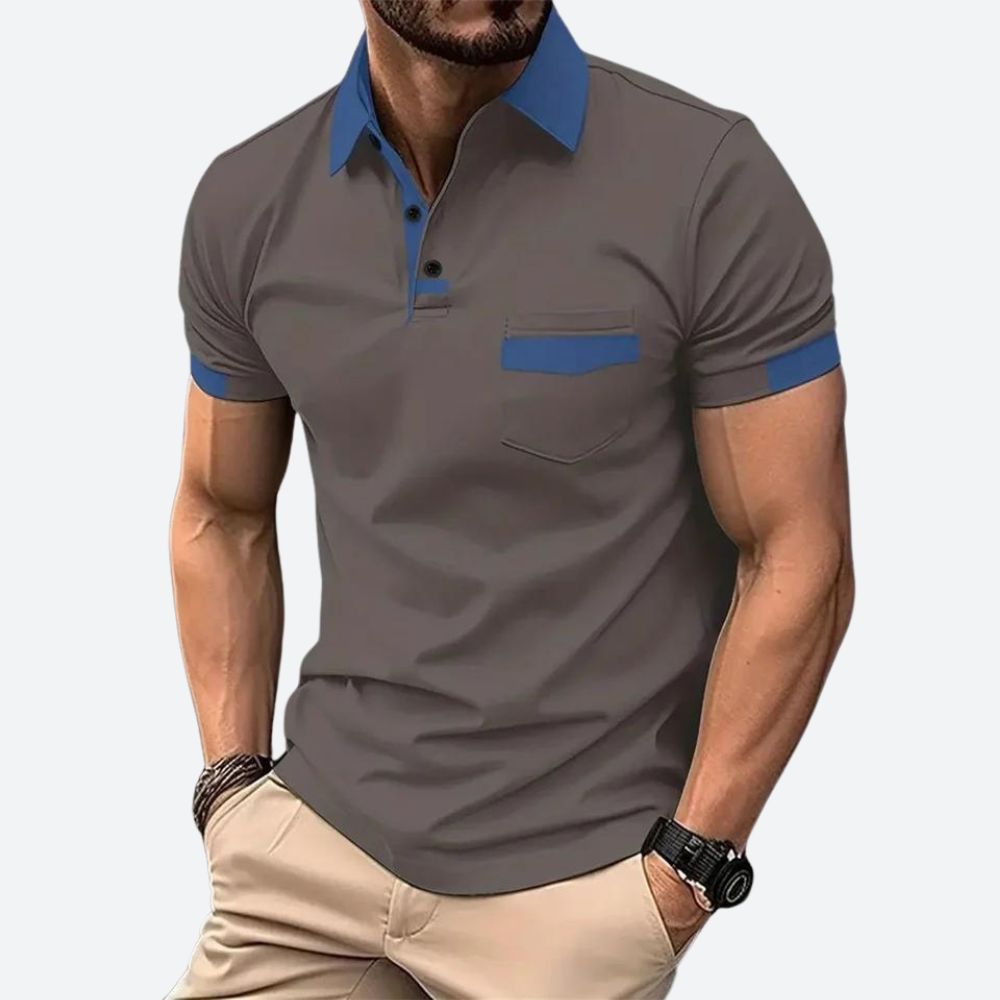 James | Men's Stylish Short-Sleeve Polo Shirt-The Yellow Prime