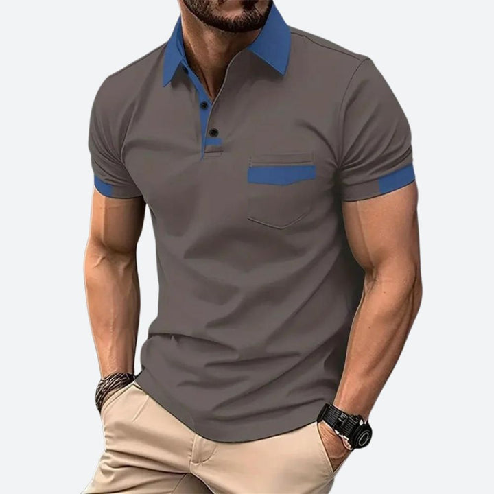 James | Men's Stylish Short-Sleeve Polo Shirt-The Yellow Prime