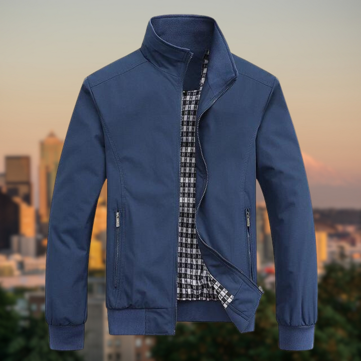 Men's Lightweight Casual Jacket with Stand Collar