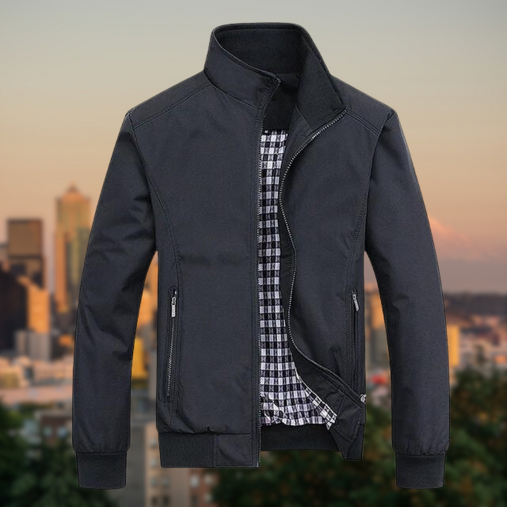 Men's Lightweight Casual Jacket with Stand Collar