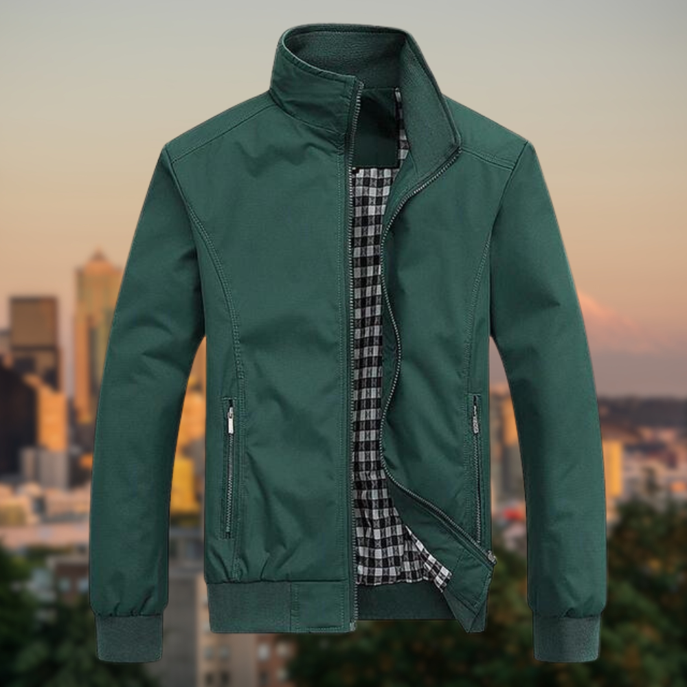 Men's Lightweight Casual Jacket with Stand Collar