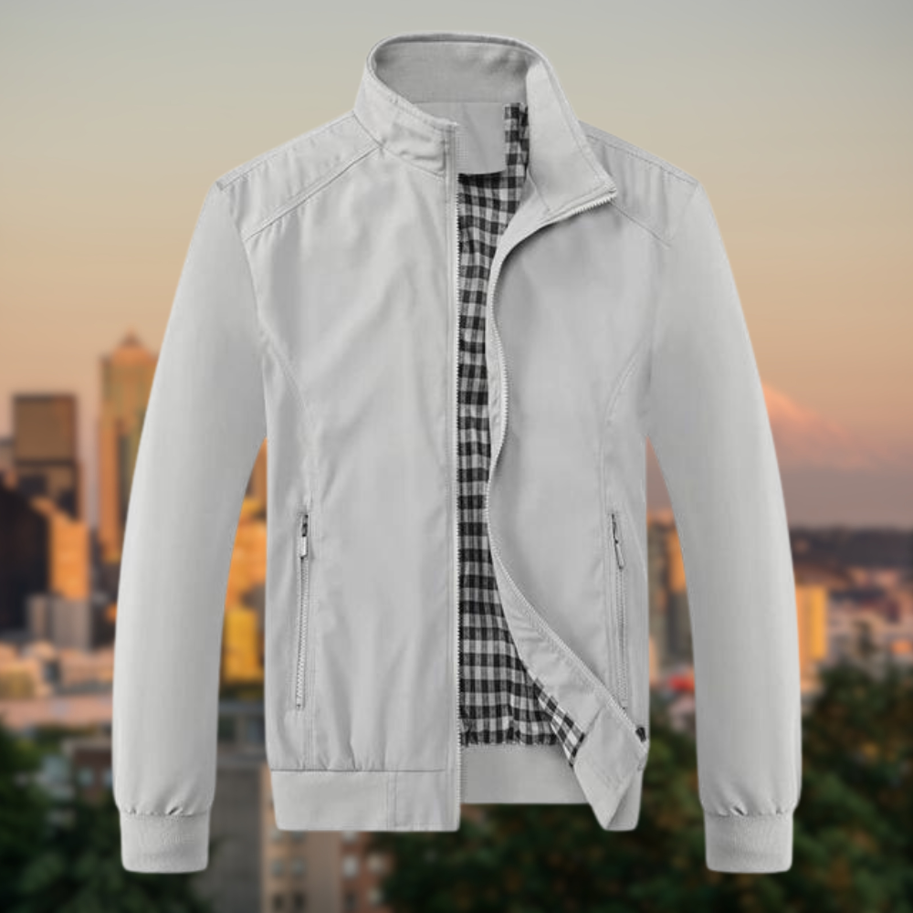 Men's Lightweight Casual Jacket with Stand Collar