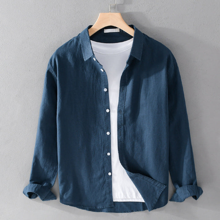 Men's Elegant Linen Shirt-The Yellow Prime