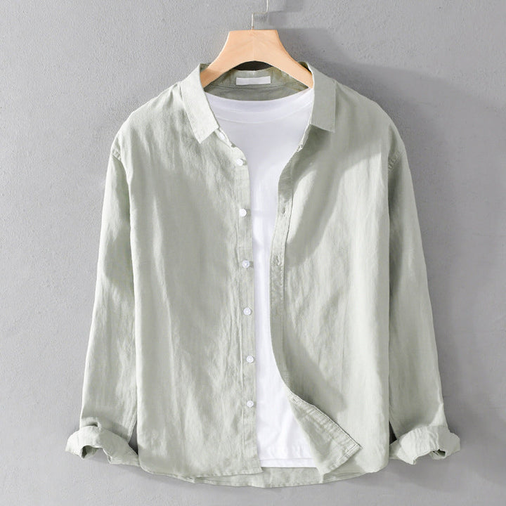 Men's Elegant Linen Shirt-The Yellow Prime