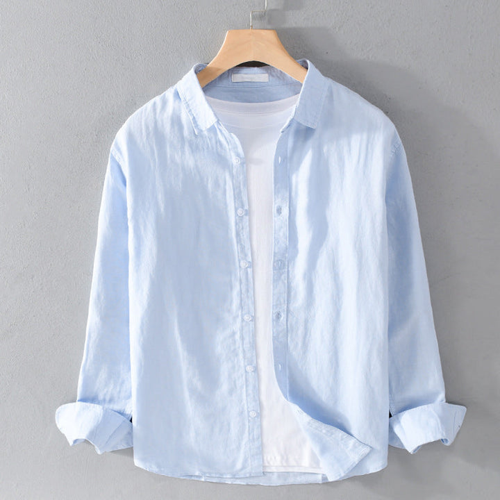 Men's Elegant Linen Shirt-The Yellow Prime