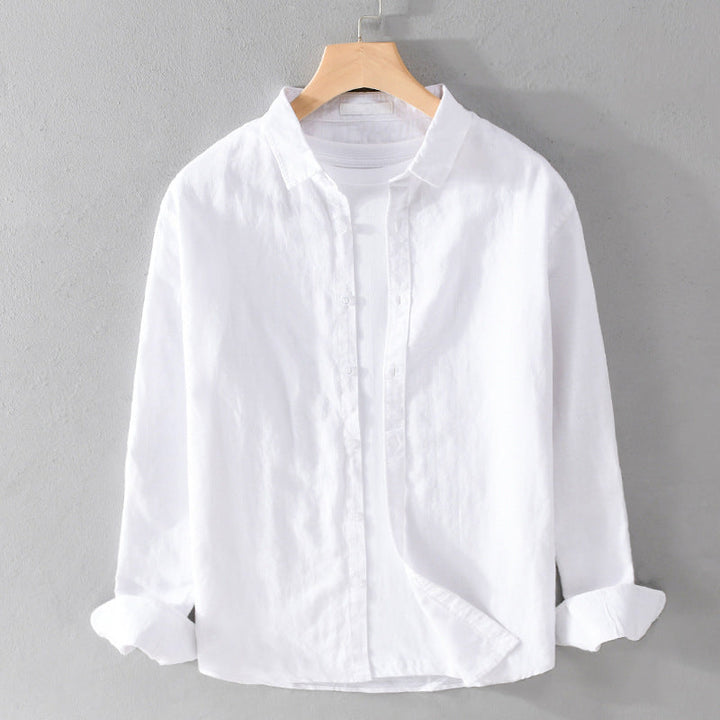 Men's Elegant Linen Shirt-The Yellow Prime