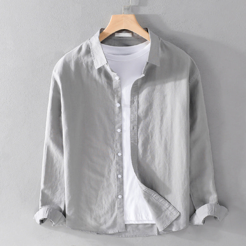 Men's Elegant Linen Shirt-The Yellow Prime