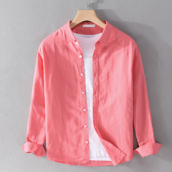 Men's Elegant Linen Shirt-The Yellow Prime