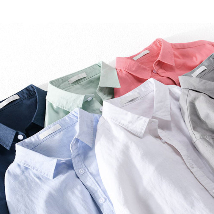 Men's Elegant Linen Shirt-The Yellow Prime