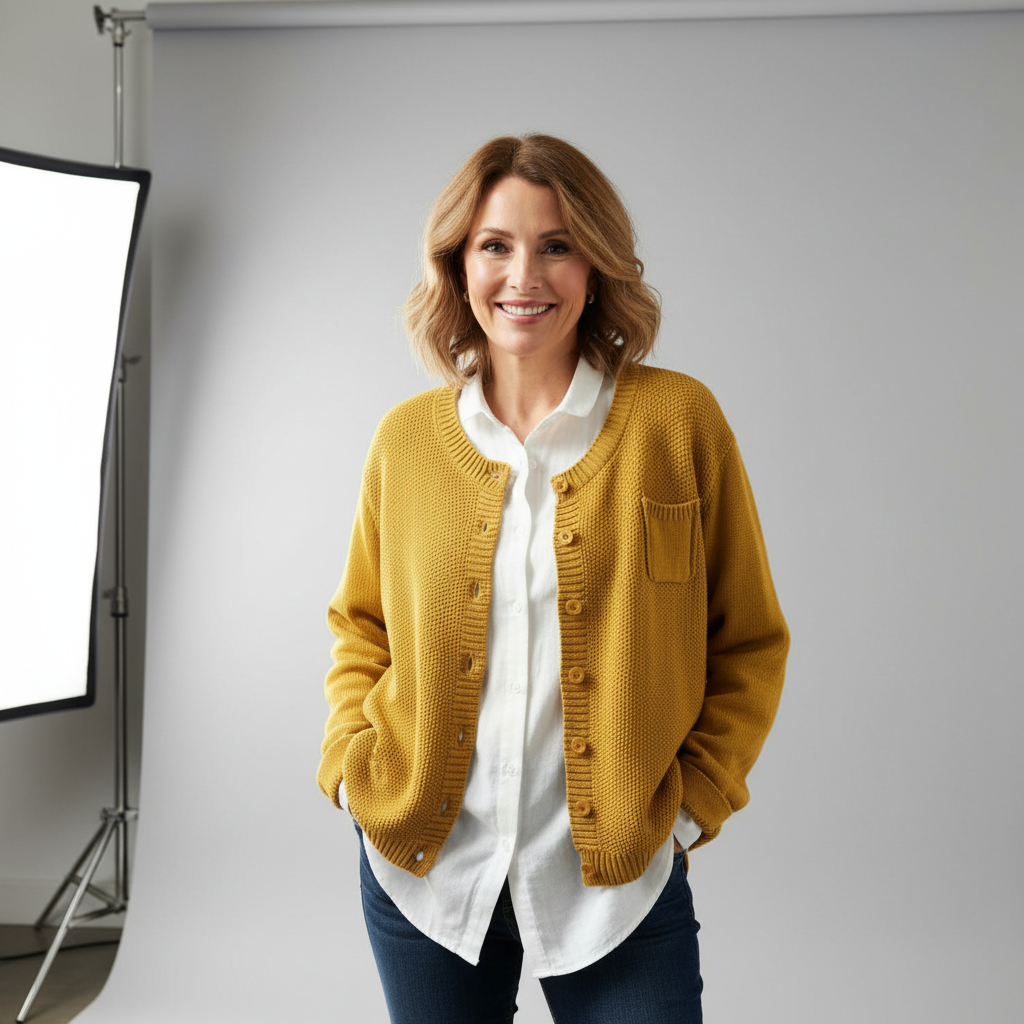 Berlinda | Women's Cozy Knit Cardigan-The Yellow Prime