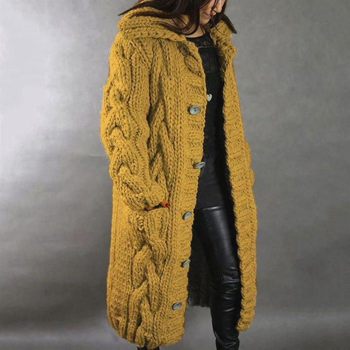 Karlene | Women's Elegant Knitted Coat-The Yellow Prime
