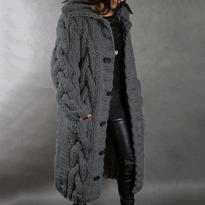 Karlene | Women's Elegant Knitted Coat-The Yellow Prime