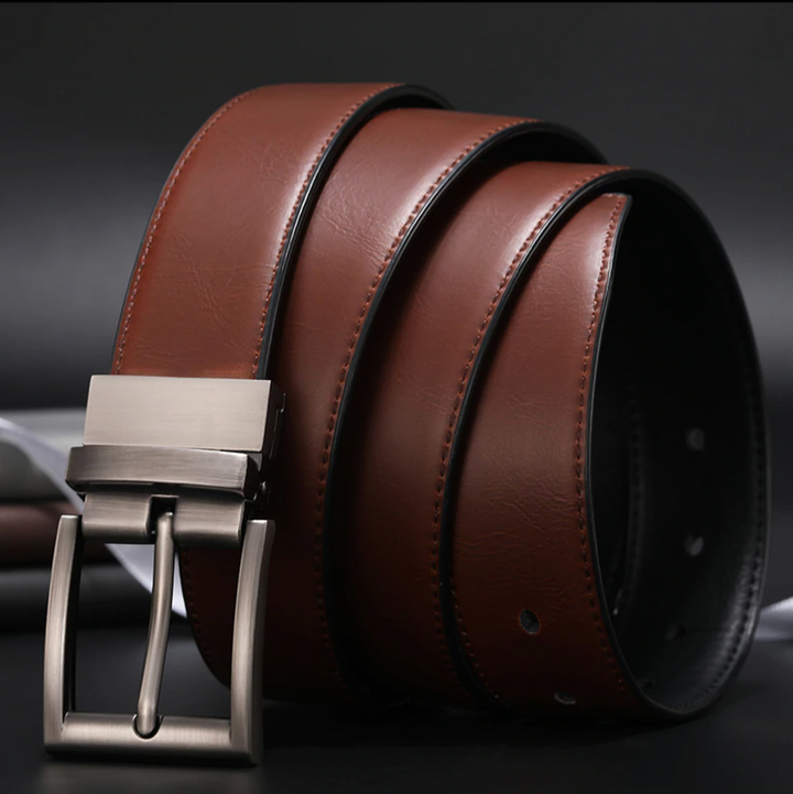 James | Men's Stylish Classic Leather Belt-The Yellow Prime