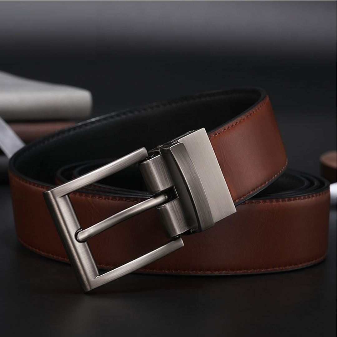James | Men's Stylish Classic Leather Belt-The Yellow Prime