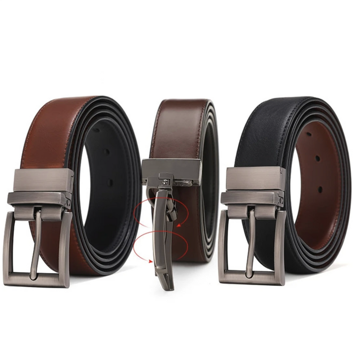 James | Men's Stylish Classic Leather Belt-The Yellow Prime