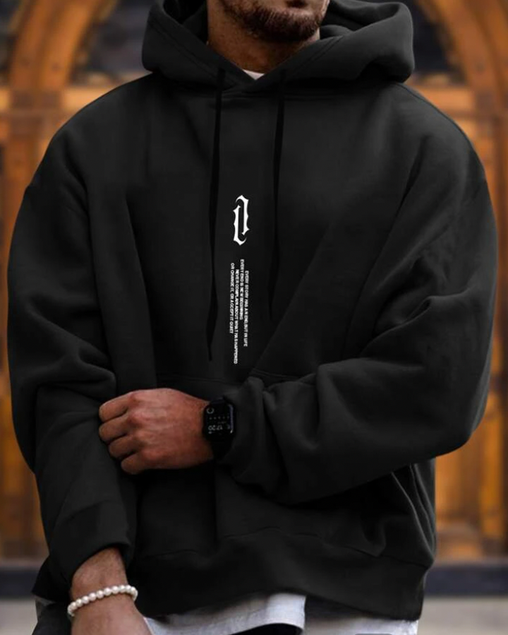 Men's Oversized Cozy Hoodie - Relaxed Fit, Cotton Blend