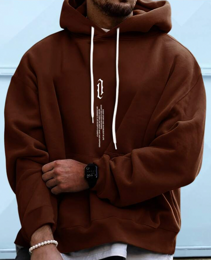 Men's Oversized Cozy Hoodie - Relaxed Fit, Cotton Blend