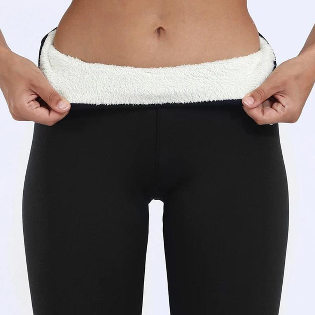 Women's Thermal Fleece Lined Leggings for Winter Layering in Black, Gray, Navy-The Yellow Prime