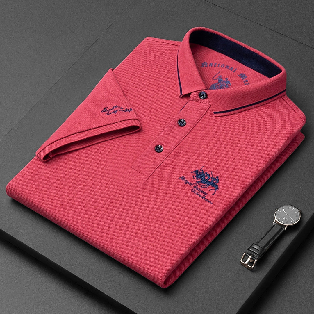Men's Classic Polo Shirt, Breathable Fabric, Modern Fit, Versatile Style-The Yellow Prime