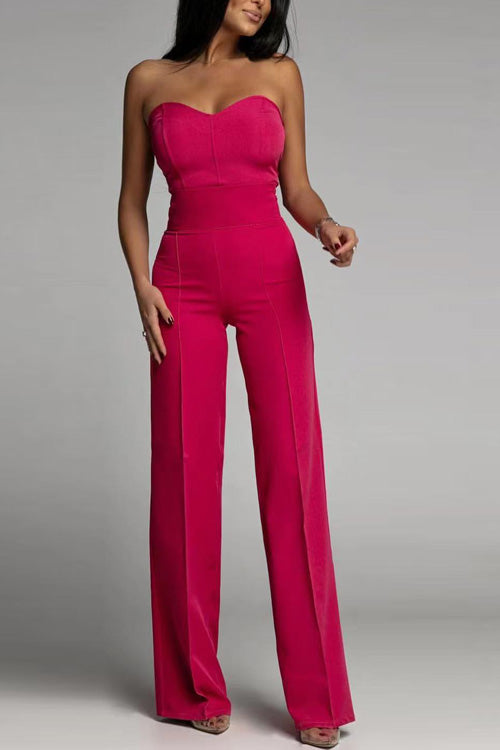 Women's Breathable Off-Shoulder Jumpsuit in Cotton Blend for Events-The Yellow Prime