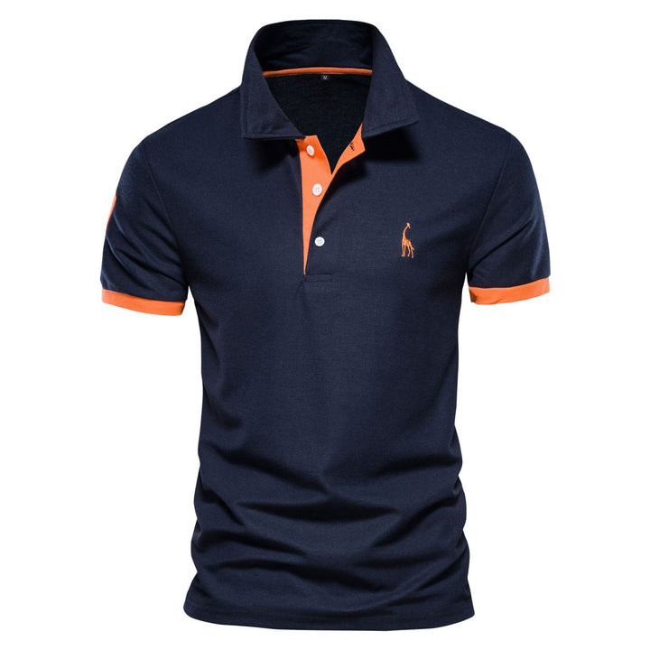 Men's Collared Button Placket Polo Shirt-The Yellow Prime